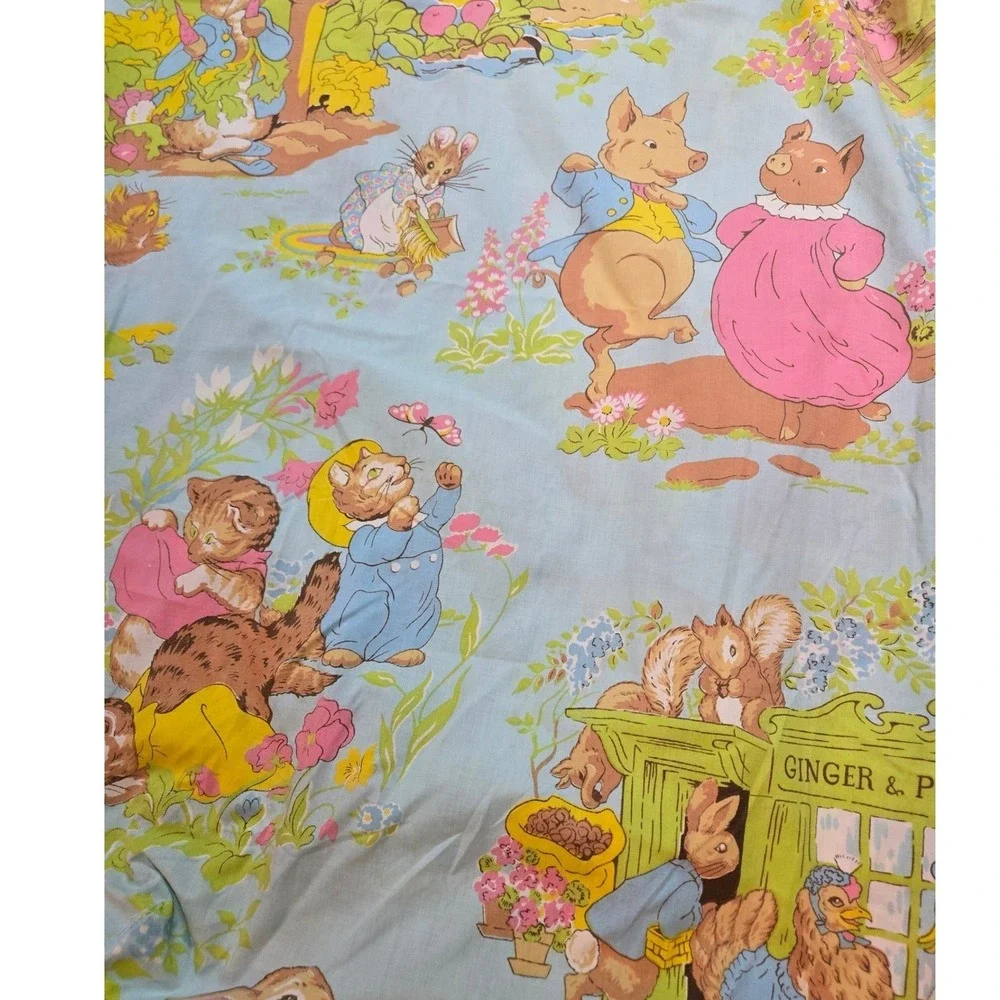 Frederick Warne Beatrix Potter Peter Rabbit Fitted Sheet & Pillowcase‎ Set Good